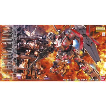 Unicorn Gundam + MS Cage MG 1/100 Bandai | Chile Robots